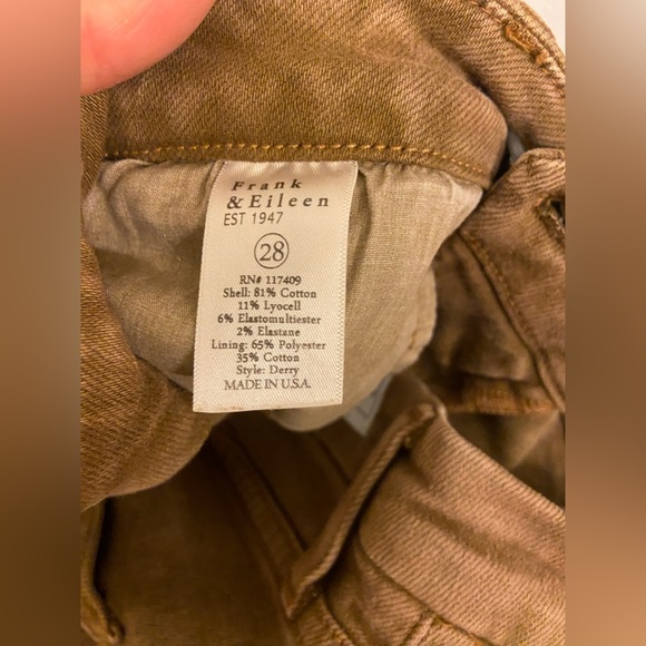 Frank & Eileen Derry Signature Jean Burnt Caramel Size  28 - Picture 8 of 12